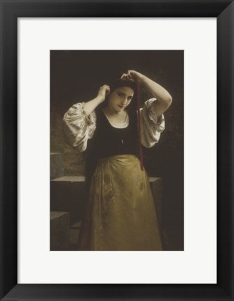 Framed Art La Toilette Rustique, 1869 by William Adolphe Bouguereau Wall Decor 18x24 Artwork